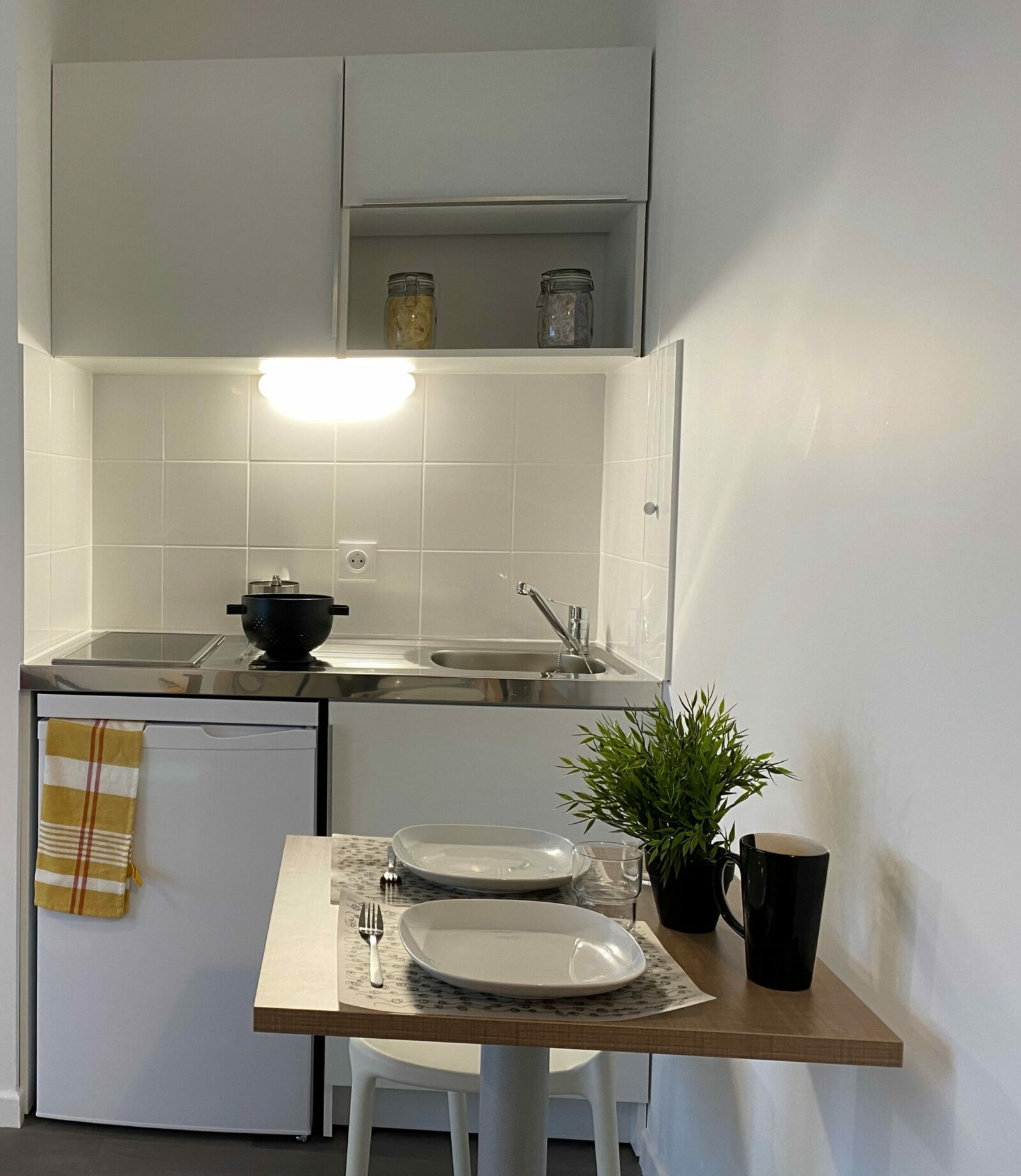 kitchenette résidence étudiante Oméga à Aubervilliers - ARPEJ