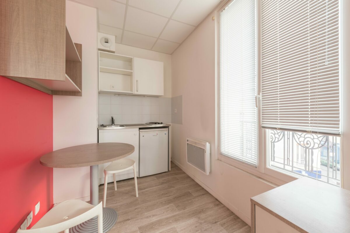 Kitchenette résidence étudiante Baudin à Gennevilliers - Arpej