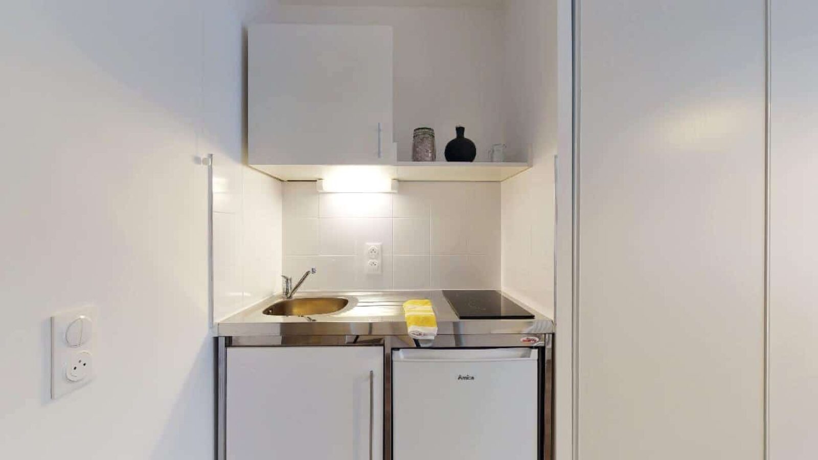 kitchenette résidence étudiante Pierre Vidal Naquet à Saint-Denis - ARPEJ