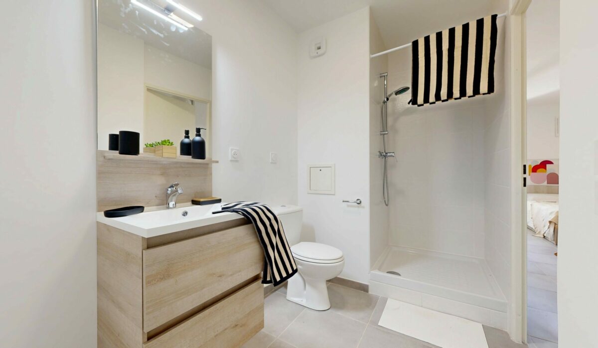 salle de bain - Résidence Campus Gasquet Toulon Arpej