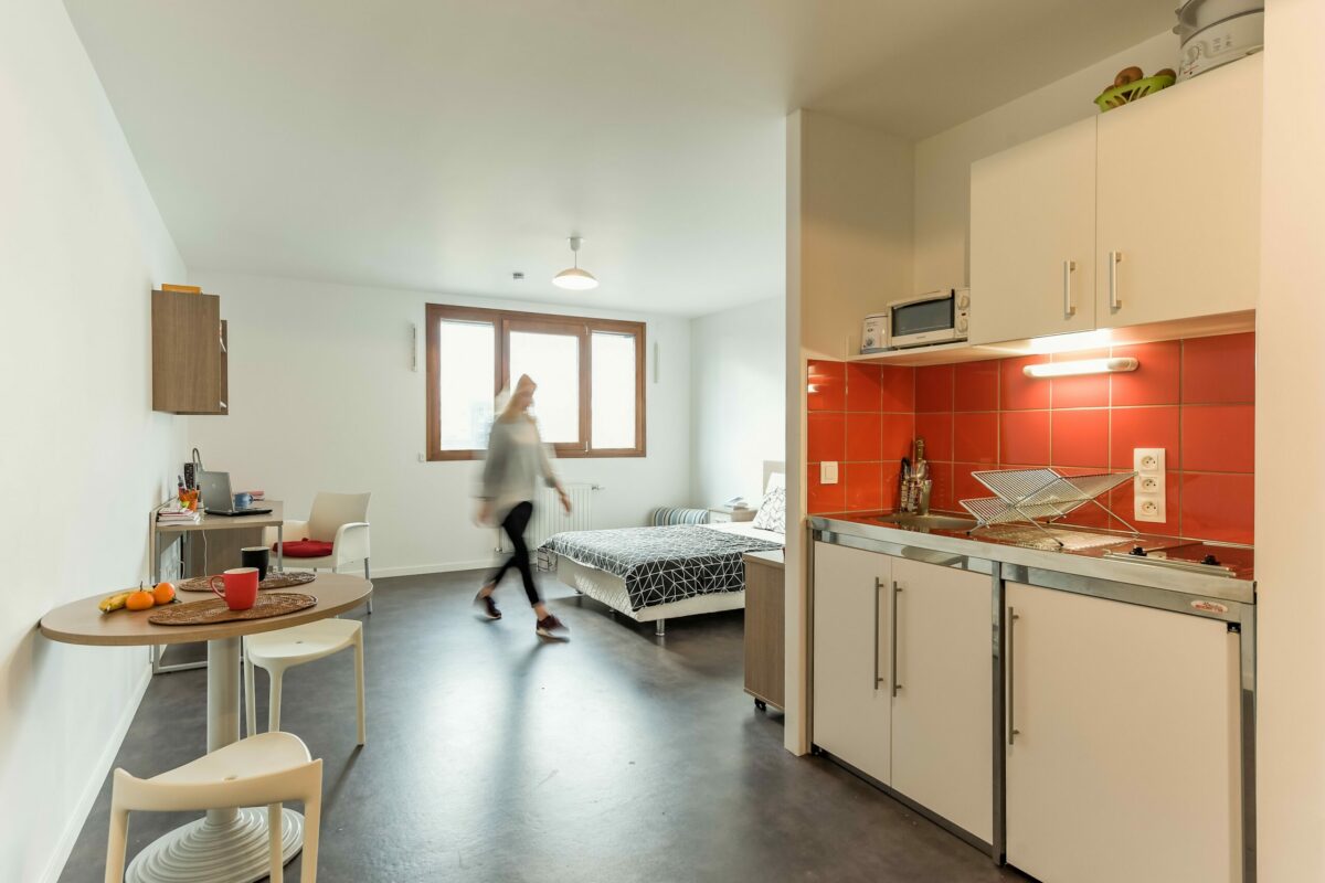 Kitchenette résidence étudiante Camille Sée à Saint Denis - ARPEJ